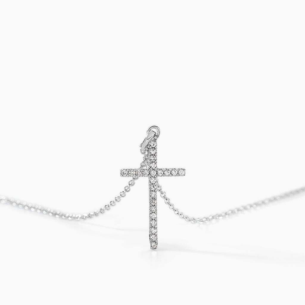 Collier Jezabel Or Blanc Diamant - Colliers Femme | Histoire d&rsquo;Or