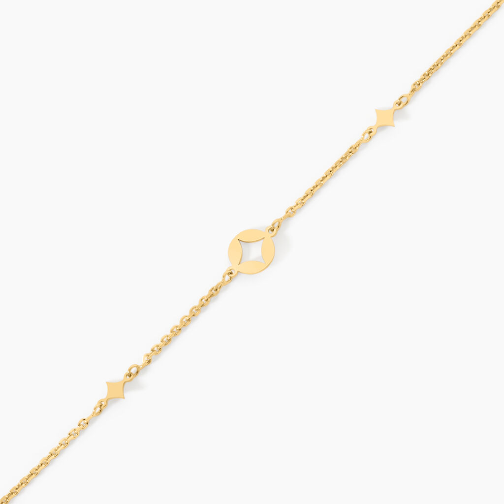 Bracelet Jo&euml;lina Argent Dor&eacute; A L'Or 750/1000 - Bijoux sans pierre Femme | Histoire d&rsquo;Or