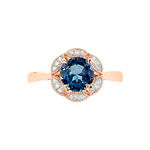 Bague Adryene Or Rose Topaze Et Oxyde De Zirconium - Bagues solitaires Femme | Histoire d&rsquo;Or