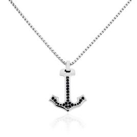 Collier Acier Vieillit Tanagra Oxydes De Zirconium - Colliers fantaisie Homme | Histoire d’Or