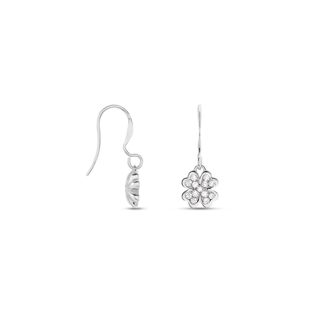 Boucles D'oreilles Pendantes Fortunata Argent Blanc Oxyde De Zirconium - Boucles d'oreilles fantaisie Femme | Histoire d’Or