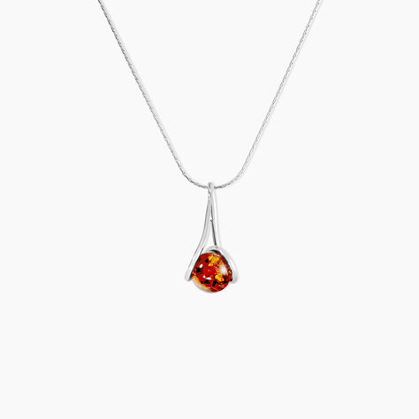 Collier Argent Blanc Simona Ambre - Colliers fantaisie Femme | Histoire d’Or