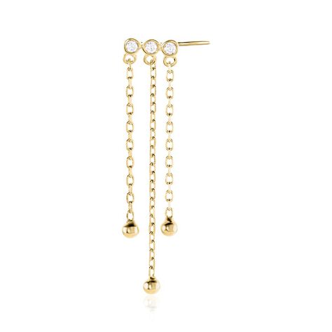 Bijou D'oreille Unitaire Plaqué Or Jaune Kolya Oxydes De Zirconium - Boucles d'oreilles fantaisie Femme | Histoire d’Or