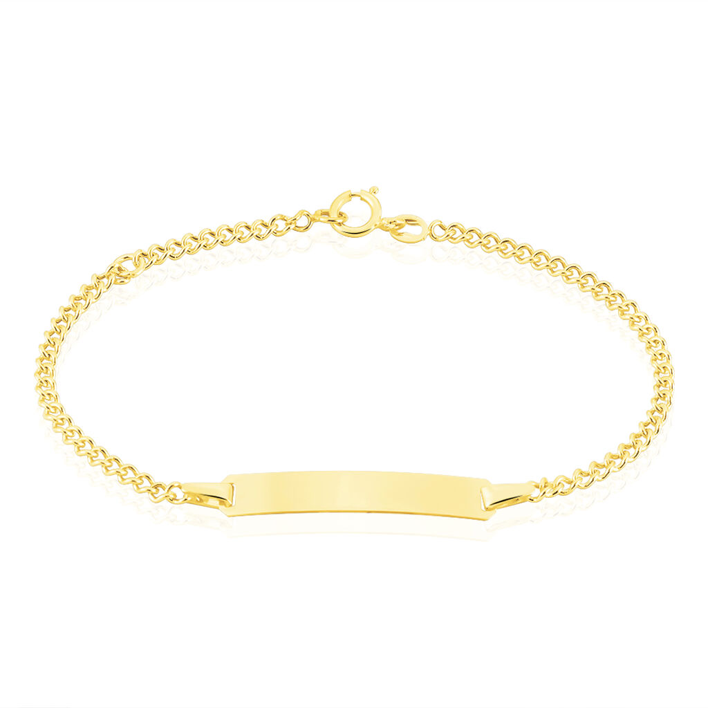 Bracelet Identité Etheline Maille Gourmette Or Jaune - Bracelets Communion Enfant | Histoire d’Or