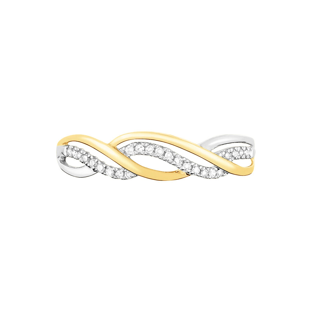 Bague Romane Or Jaune Diamant - Bagues avec pierre Femme | Histoire d’Or