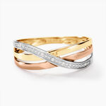Bague Cramitia Or Tricolore Diamant - Bagues avec pierre Femme | Histoire d&rsquo;Or