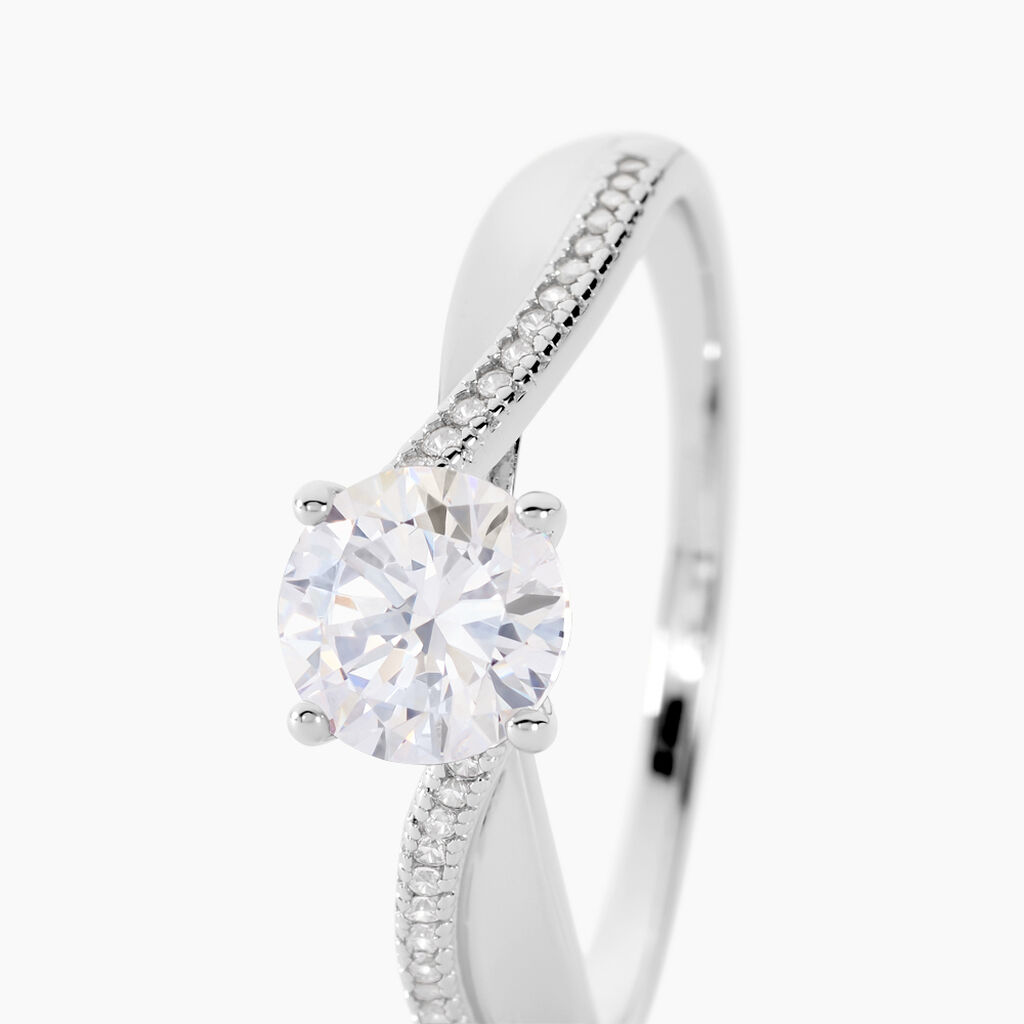 Bague Solitaire Maellyne Argent Blanc Oxyde De Zirconium - Bagues solitaires Femme | Histoire d’Or