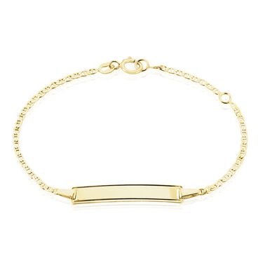 Bracelet Identit&eacute; Fanelia Maille Marine Or Jaune