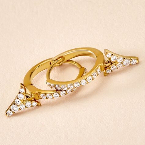 Cr&eacute;oles Ligeia Or Jaune Oxyde De Zirconium - Boucles d'oreilles cr&eacute;oles Femme | Histoire d&rsquo;Or