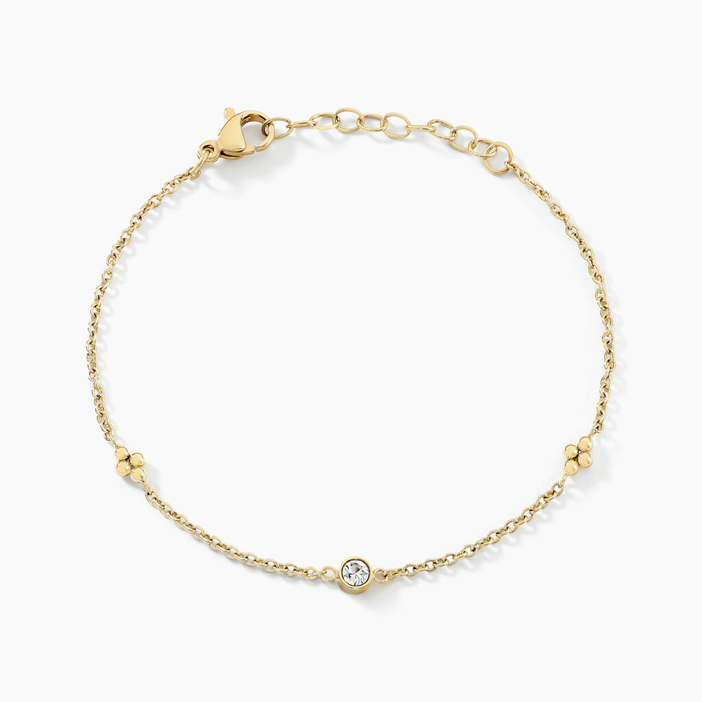 Bracelet Eva Acier Jaune Cristal -  Femme | Histoire d&rsquo;Or