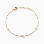 Bracelet Eva Acier Jaune Cristal -  Femme | Histoire d&rsquo;Or