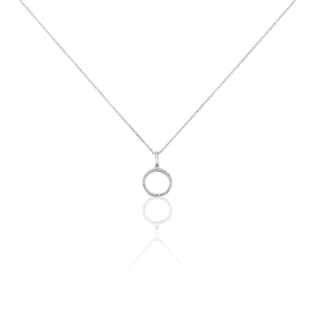 Collier Gr&acirc;ces Argent Blanc Oxyde De Zirconium - Colliers fantaisie Femme | Histoire d&rsquo;Or