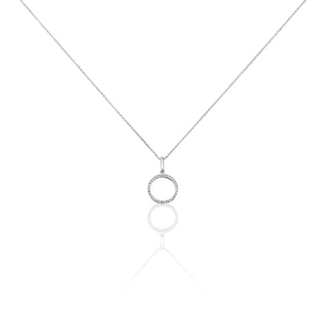 Collier Gr&acirc;ces Argent Blanc Oxyde De Zirconium - Colliers fantaisie Femme | Histoire d&rsquo;Or