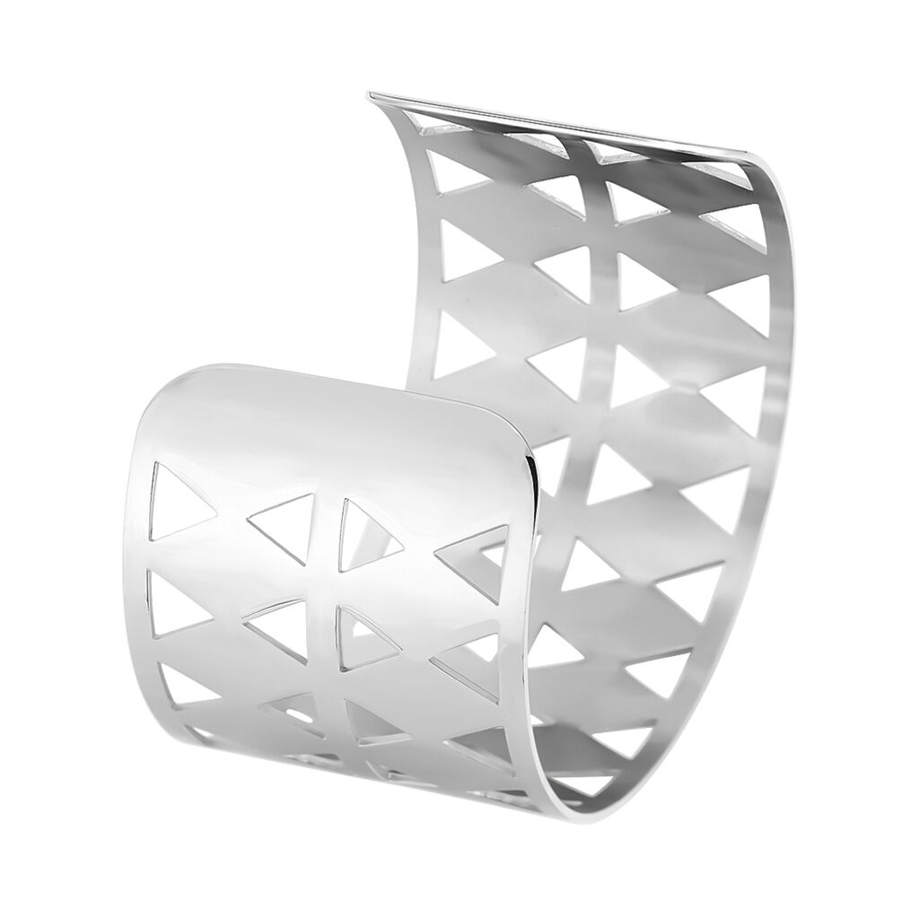 Bracelet Manchette Adaline Acier Blanc - Bracelets manchettes Femme | Histoire d’Or