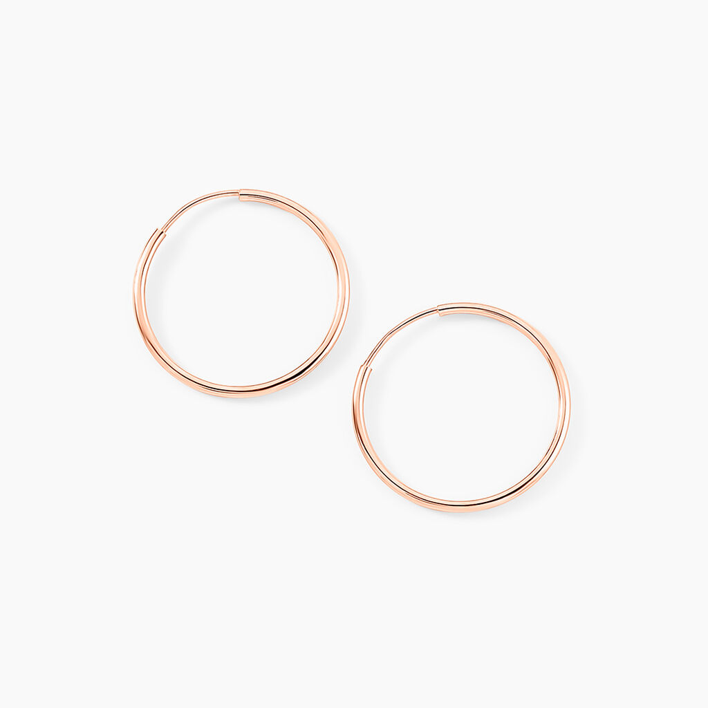 Créoles Dominae Or Rose - Boucles d'oreilles créoles Femme | Histoire d’Or