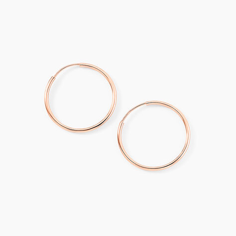 Créoles Dominae Or Rose - Boucles d'oreilles créoles Femme | Histoire d’Or