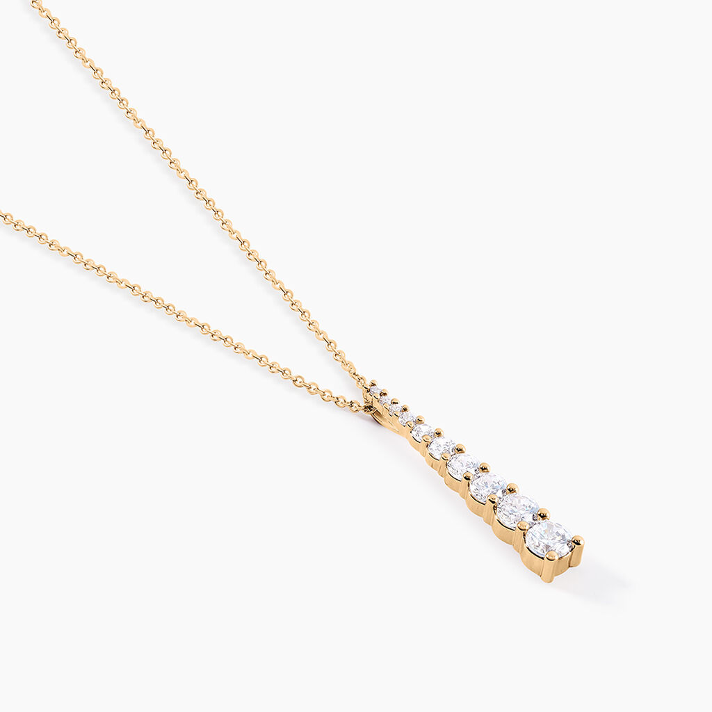 Collier Plaqu&eacute; Or Beisiris Oxydes De Zirconium - Colliers Femme | Histoire d&rsquo;Or