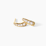 Cr&eacute;oles Victorico Argent Dor&eacute; A L'Or 750/1000 Oxyde De Zirconium - Boucles d'oreilles cr&eacute;oles Femme | Histoire d&rsquo;Or