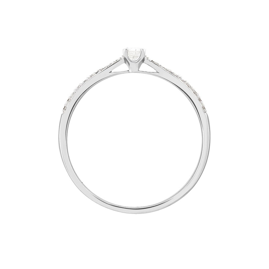 Bague Solitaire Hemera Or Blanc Diamant - Bagues solitaires Femme | Histoire d’Or