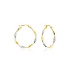 Cr&eacute;oles Eleanie Fil Vrille Or Bicolore - Boucles d'oreilles cr&eacute;oles Femme | Histoire d&rsquo;Or