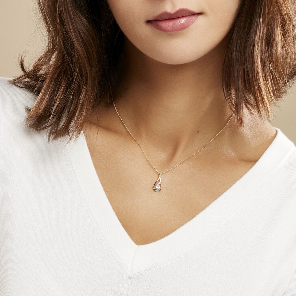 Collier Koline Or Jaune Oxyde De Zirconium - Colliers Femme | Histoire d’Or
