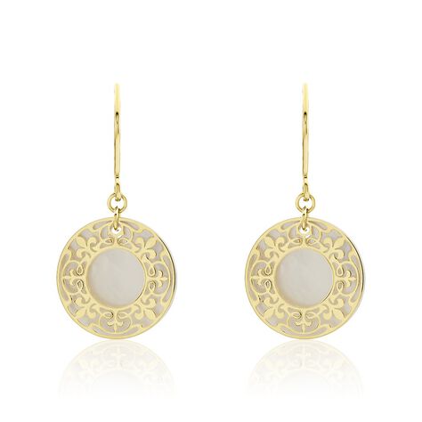 Boucles D'oreilles Pendantes Gisselle Or Jaune Nacre - Boucles d'oreilles pendantes Femme | Histoire d’Or