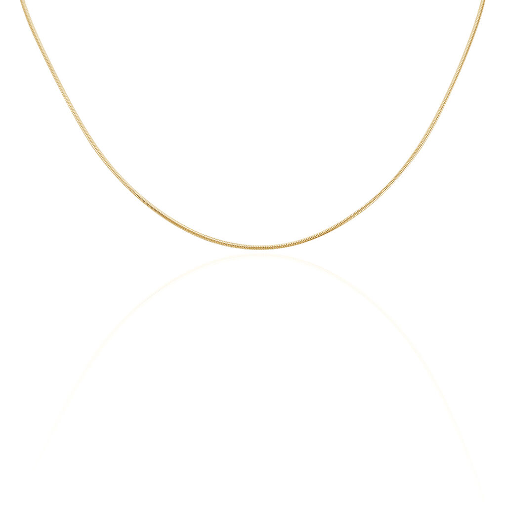 Cha&icirc;ne Norma Maille Queue De Souris Plaque Or Jaune - Chaines Femme | Histoire d&rsquo;Or