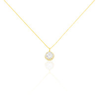 Collier Adil Or Jaune Oxyde De Zirconium