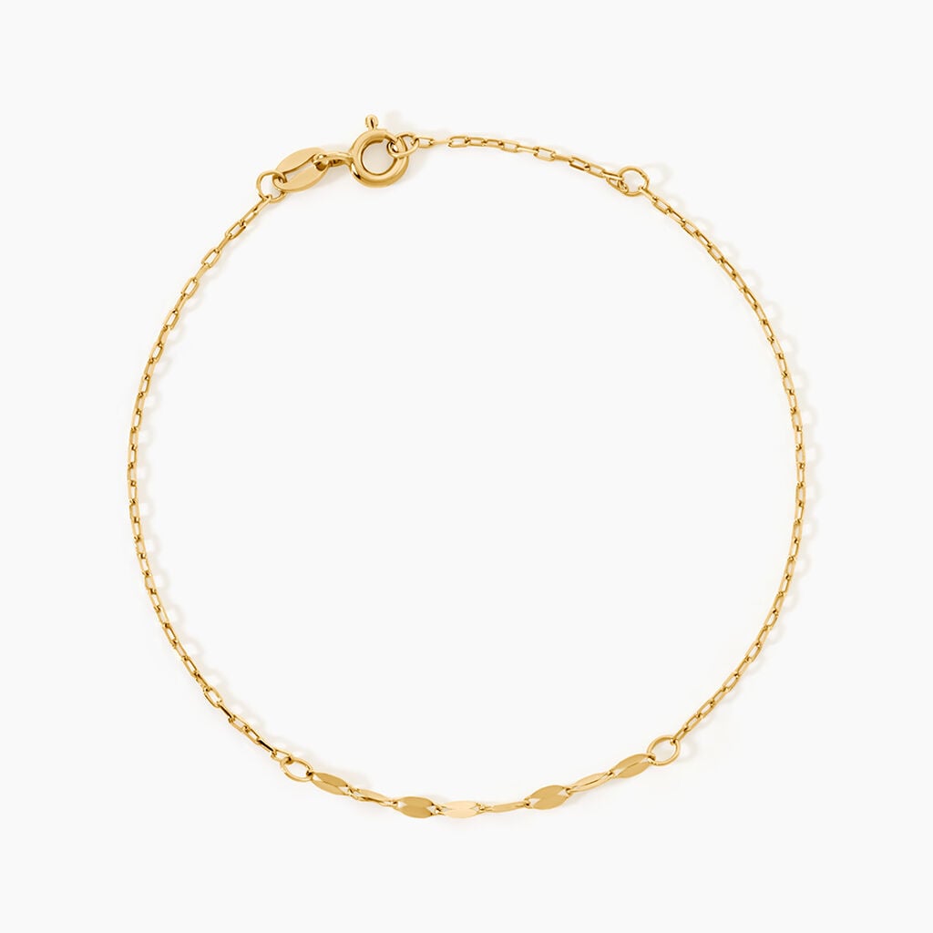 Bracelet Fileana Argent Dor&eacute; A L'Or 750/1000 - Bijoux sans pierre Femme | Histoire d&rsquo;Or