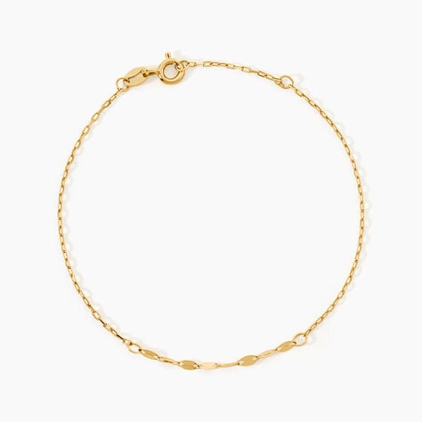 Bracelet Fileana Argent Dor&eacute; A L'Or 750/1000 - Bijoux sans pierre Femme | Histoire d&rsquo;Or