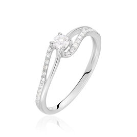 Bague Antigone Or Blanc Diamant - Bagues solitaires Femme | Histoire d’Or