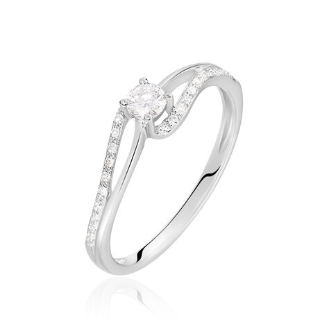 Bague Antigone Or Blanc Diamant - Bagues solitaires Femme | Histoire d’Or