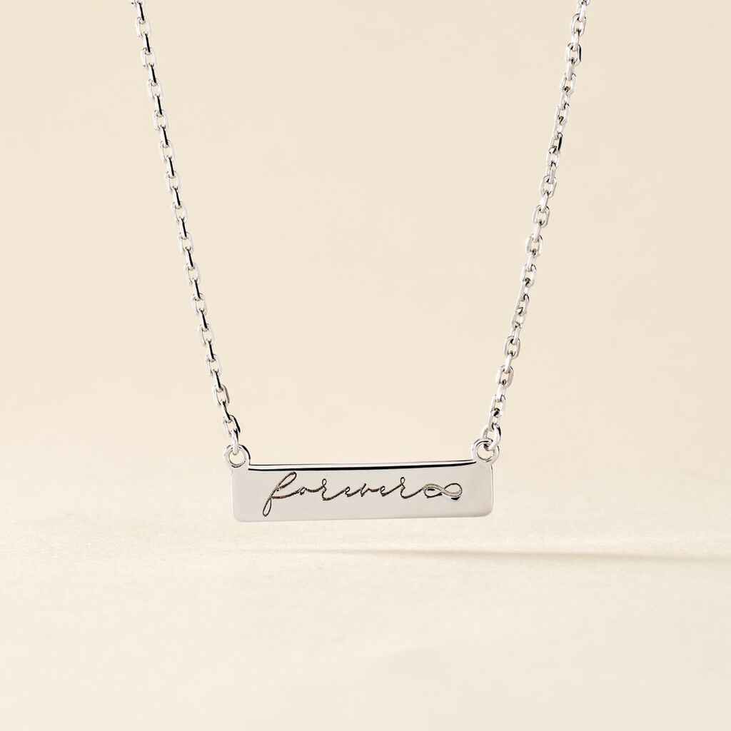 Collier Lorayne Argent Blanc - Colliers fantaisie Femme | Histoire d&rsquo;Or