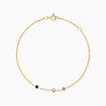 Bracelet Universe Argent Dor&eacute; A L'Or 750/1000 Topaze Oxyde De Zirconium - Bracelets Femme | Histoire d&rsquo;Or