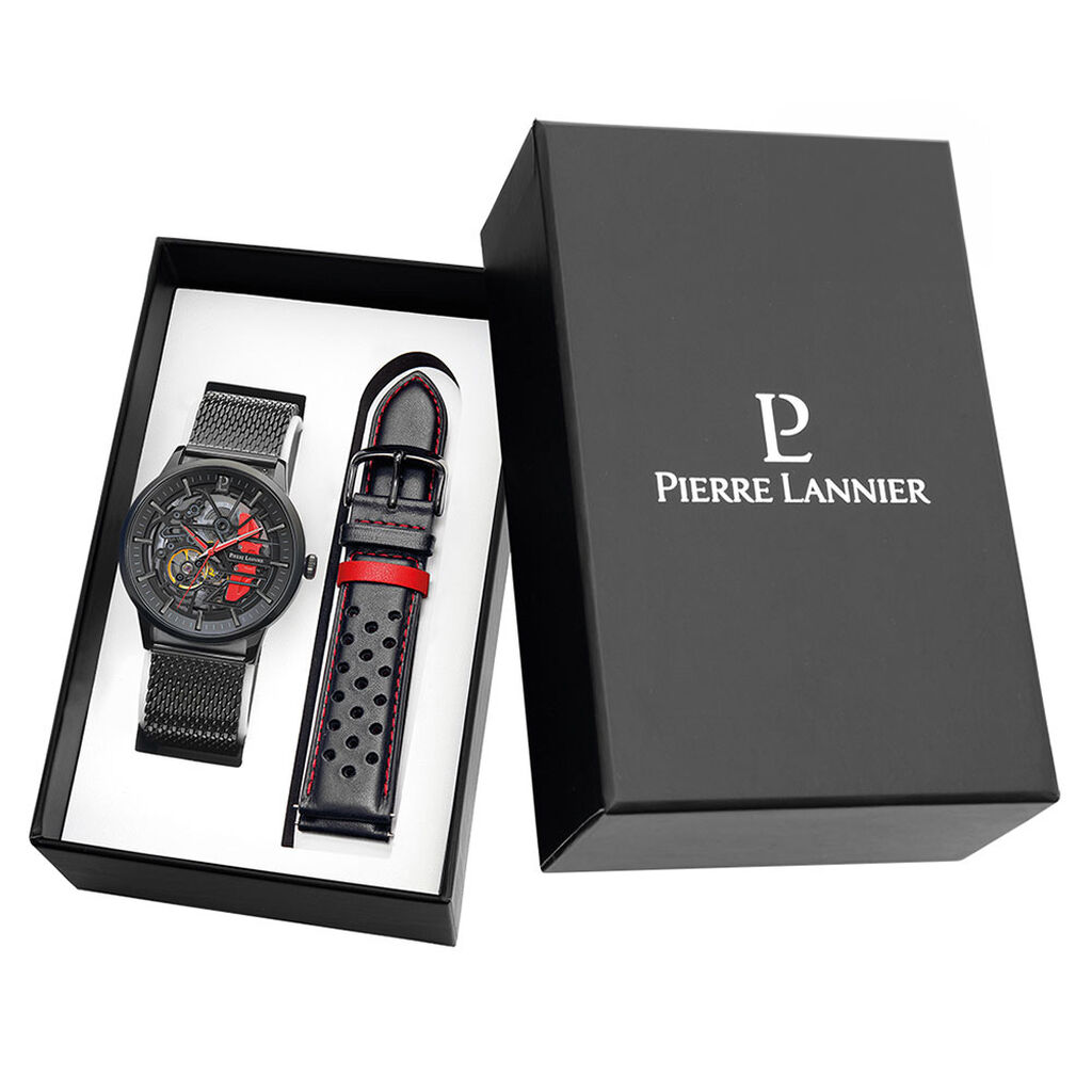 Coffret De Montre Pierre Lannier Paddock Noir - Montres Homme | Histoire d’Or