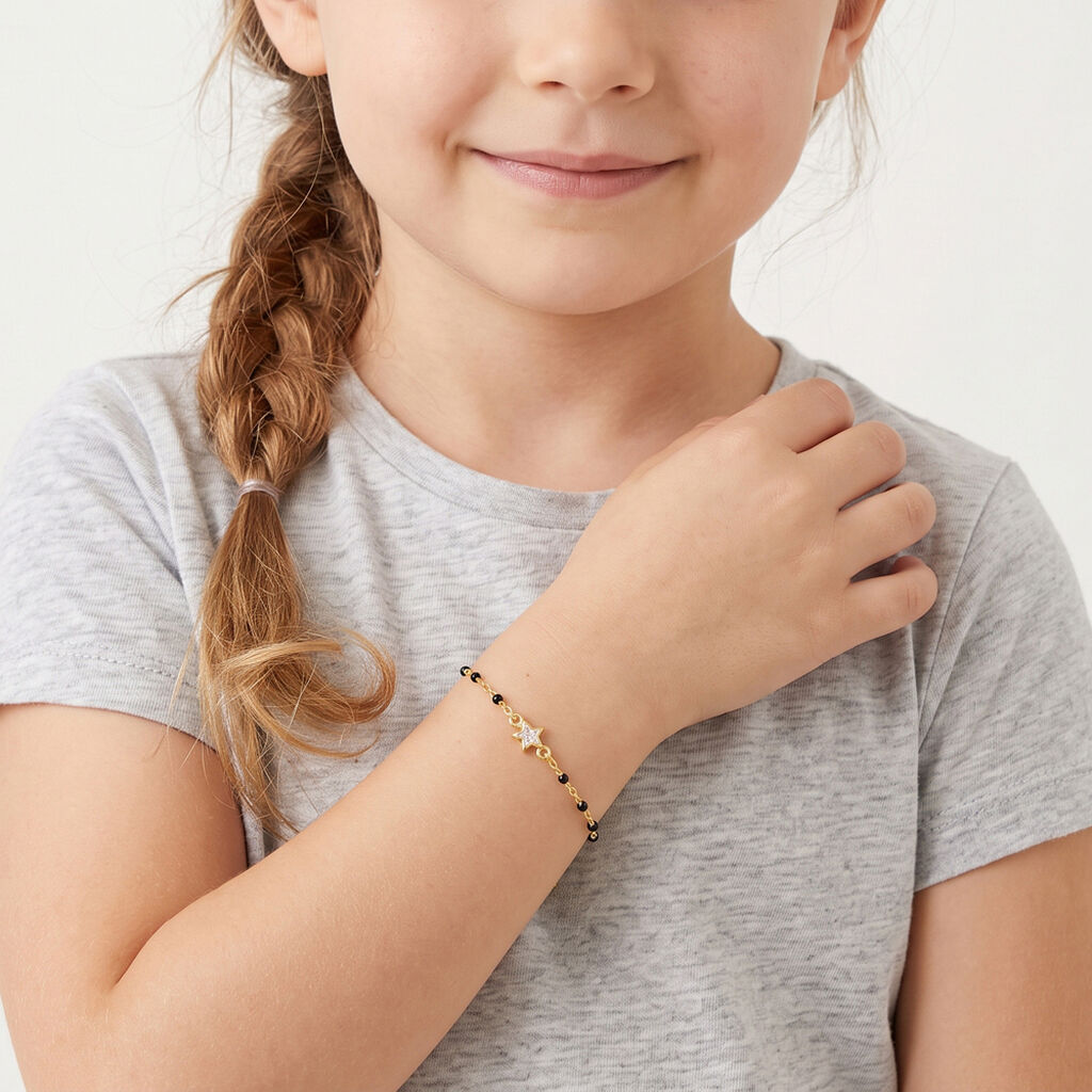Bracelet Bubble Argent Jaune Oxyde De Zirconium - Bracelets Enfant | Histoire d&rsquo;Or