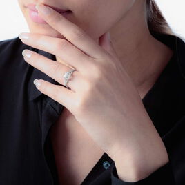 Bague Soanna Or Blanc Oxyde De Zirconium - Bagues solitaires Femme | Histoire d’Or
