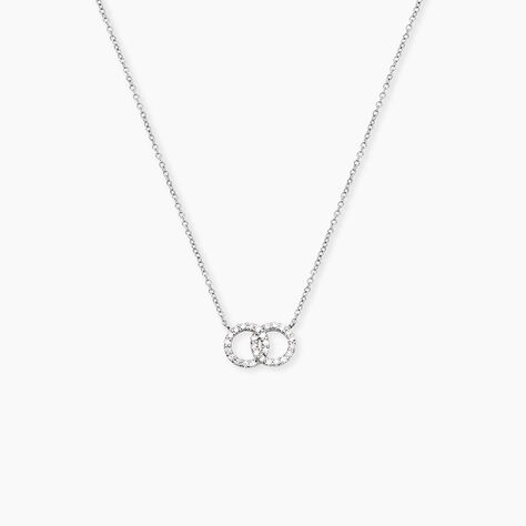 Collier Iwa Argent Blanc Oxyde De Zirconium - Colliers fantaisie Femme | Histoire d&rsquo;Or