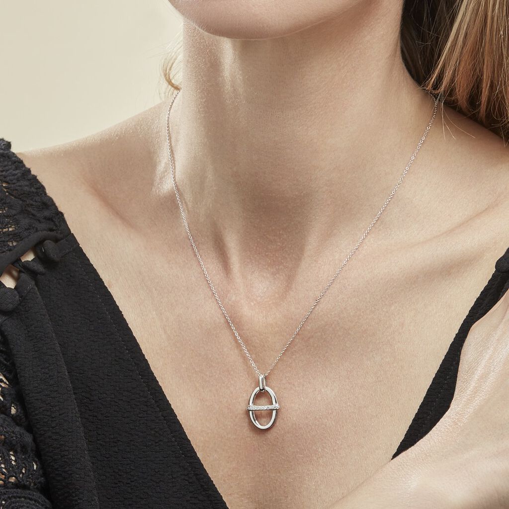 Collier Argent Sabri Oxydes De Zirconium - Colliers fantaisie Femme | Histoire d’Or