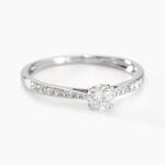 Bague Solitaire Hemera Or Blanc Diamant Synthetique - Bagues solitaires Femme | Histoire d&rsquo;Or