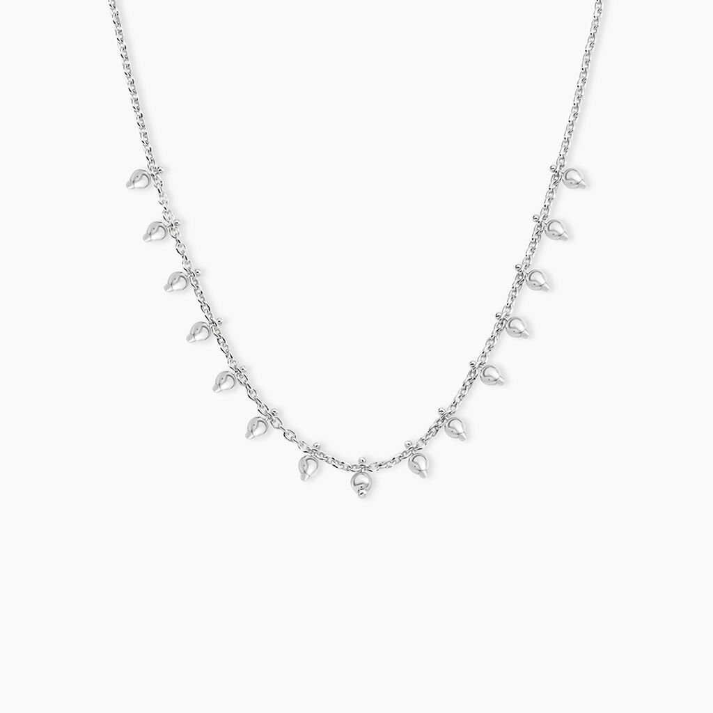Collier Fancy Argent Blanc - Bijoux sans pierre Femme | Histoire d&rsquo;Or