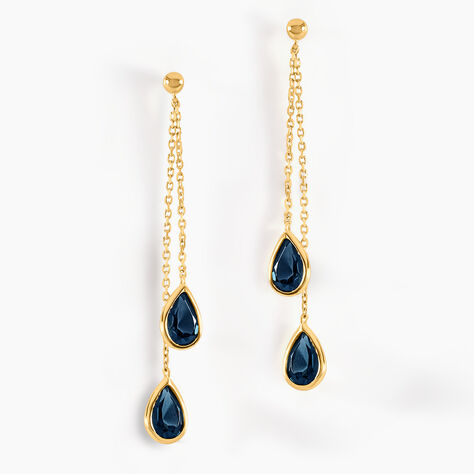Boucles D'oreilles Pendantes Or Jaune Carlyn Topaze - Boucles d'oreilles pendantes Femme | Histoire d’Or