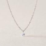 Collier Court Argent Blanc Constantin Oxyde De Zirconium - F&ecirc;te des m&egrave;res Femme | Histoire d&rsquo;Or