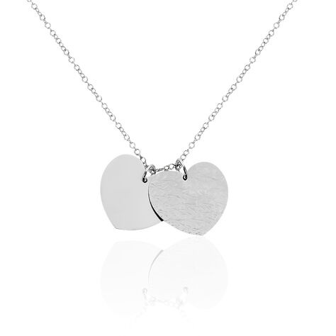 Collier Yrina Argent Blanc - Colliers Coeur Femme | Histoire d’Or