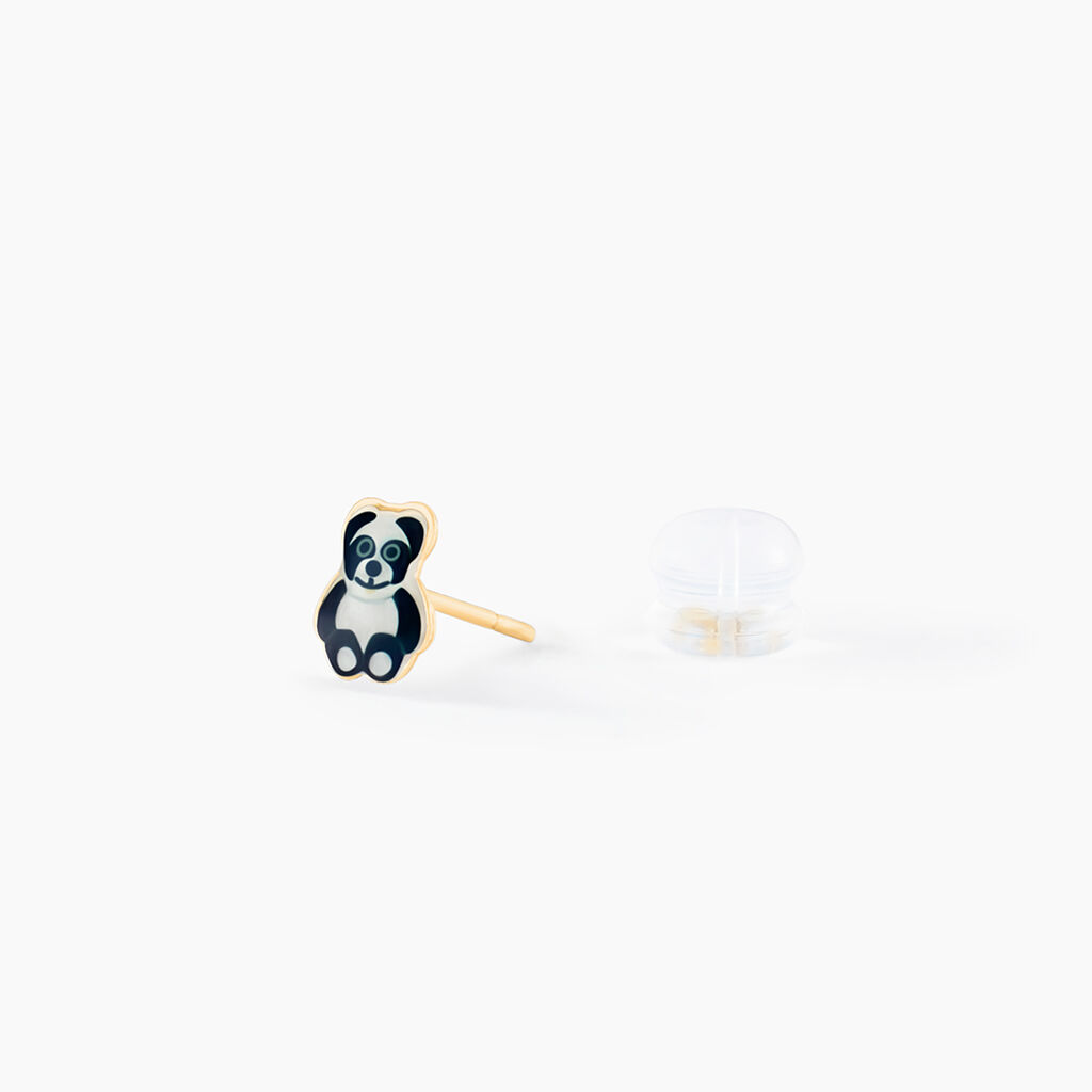 Boucles D'oreilles Puces Ourson Or Jaune - Clous d'oreilles Enfant | Histoire d’Or