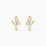 Boucles D'oreilles Pendantes Mayline Or Bicolore Diamant - Boucles d'oreilles pendantes Femme | Histoire d&rsquo;Or