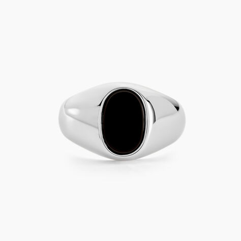 Chevali&egrave;re Amaurie Argent Blanc Onyx - Bagues solitaires Homme | Histoire d&rsquo;Or