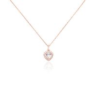 Collier Calvi Argent Rose Oxyde De Zirconium