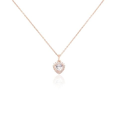 Collier Calvi Argent Rose Oxyde De Zirconium - Colliers fantaisie Femme | Histoire d’Or