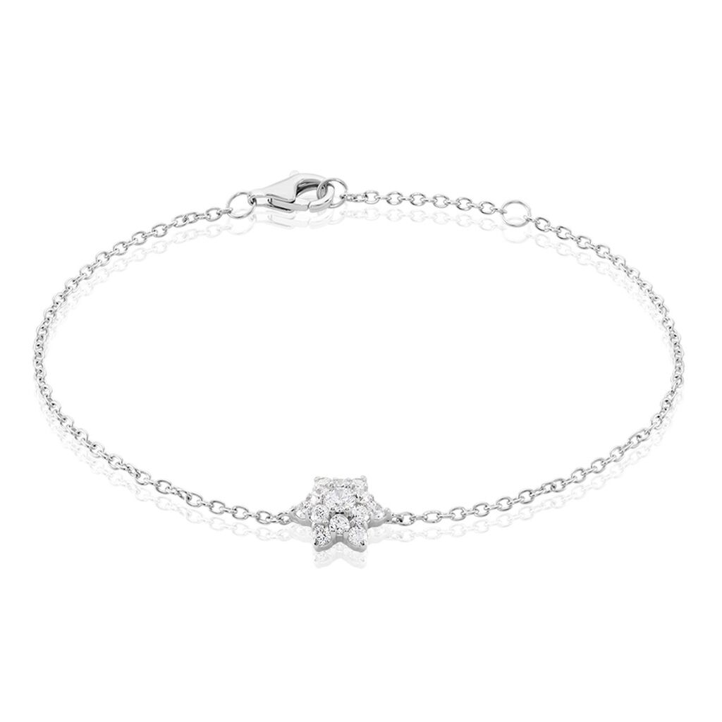Bracelet Argent Blanc Siusaidh Oxydes De Zirconium Serti Griffes - Bracelets Femme | Histoire d’Or
